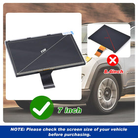 Dngbymx LCD monitor assembly for Uconnect enhances durability with scratch-resistant surface.