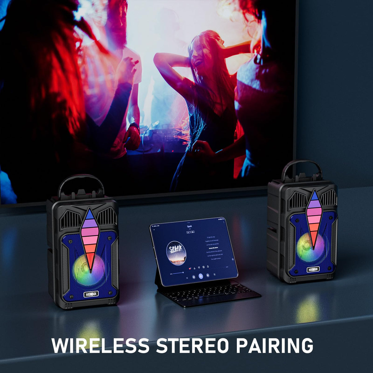 Dnil Bluetooth 5.0 ensures stable wireless connections during parties
