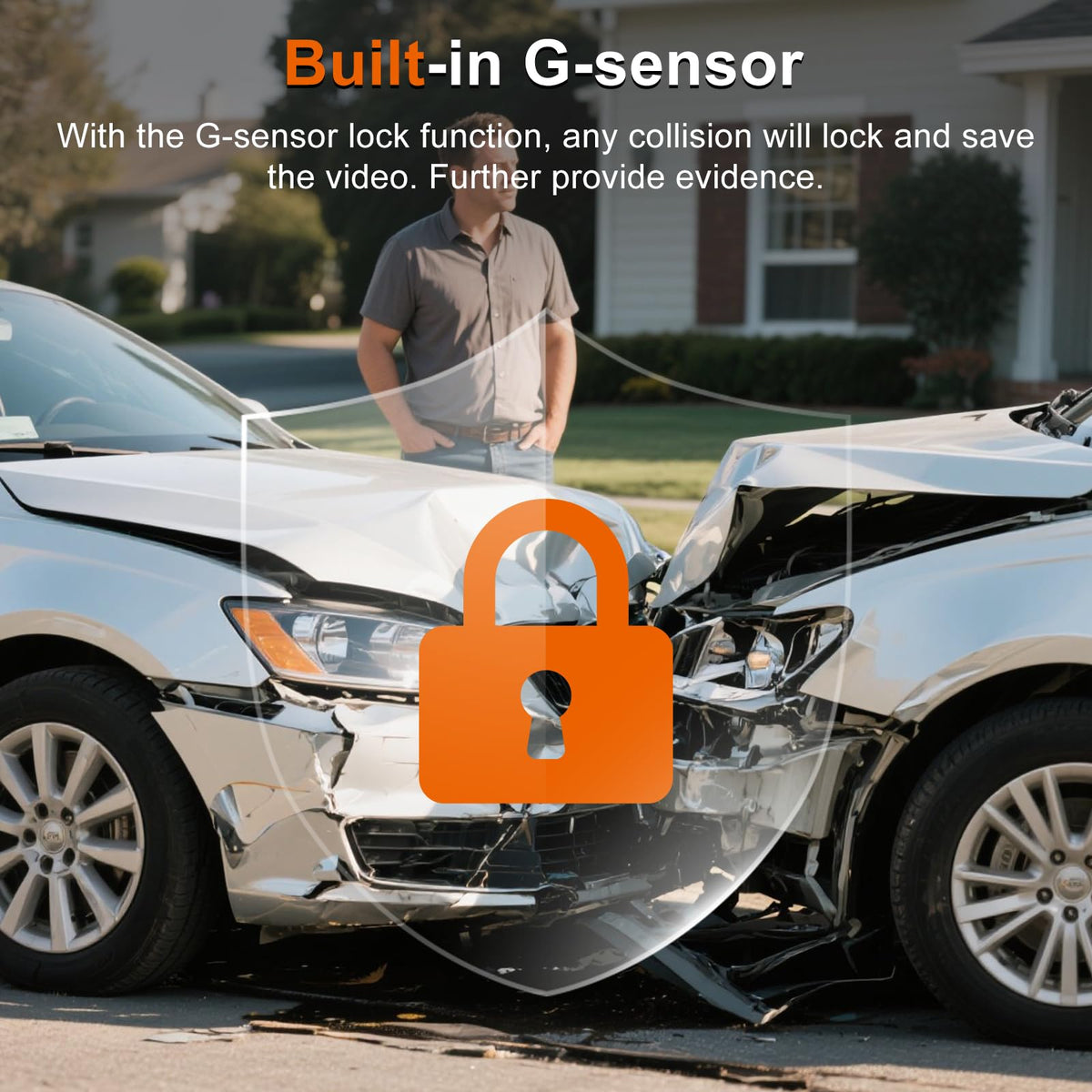 Dnil dash cam six-glass lens for sharp footage in all conditions