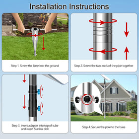 DNShorix Starlink five-section extension delivers adjustable height for best alignment.
