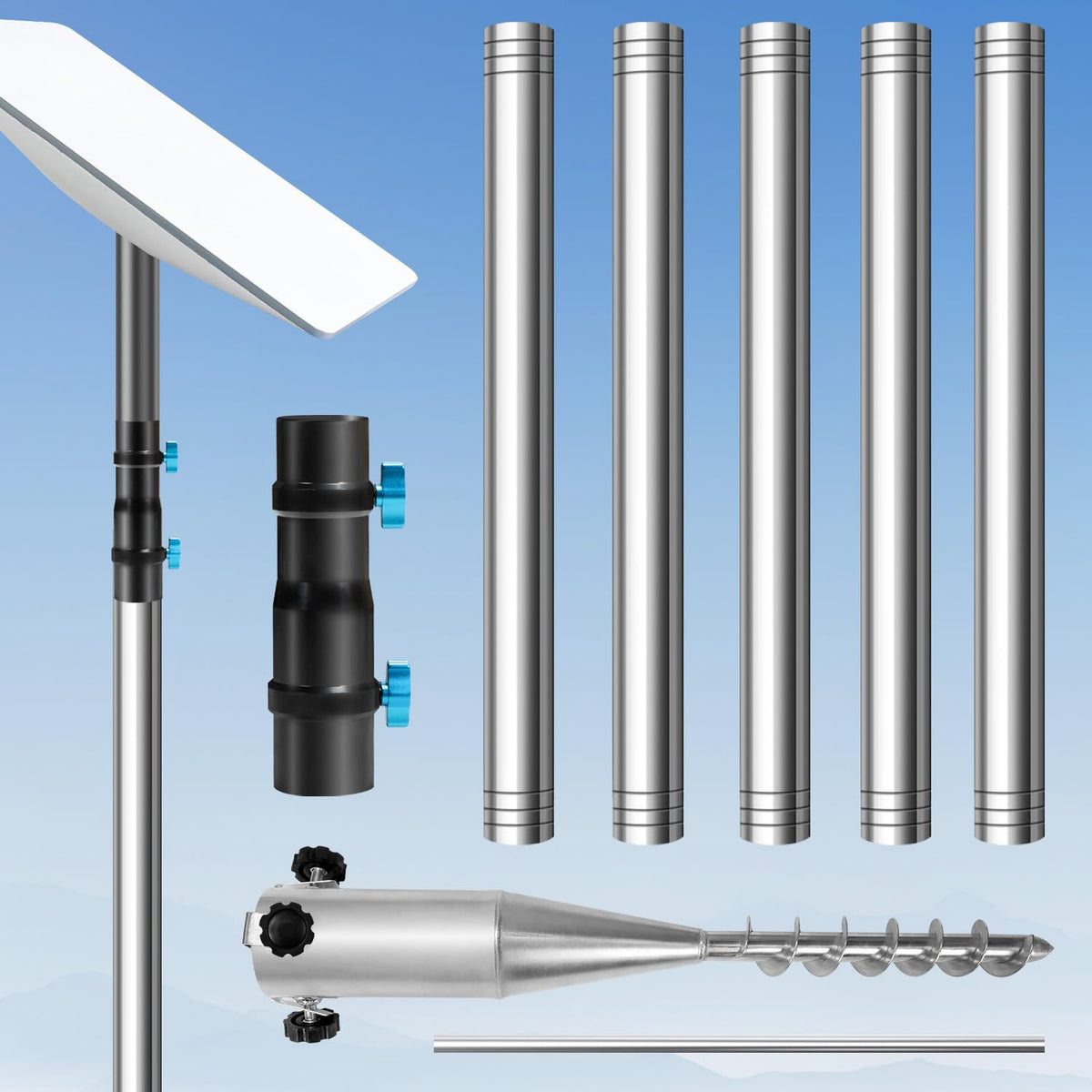 DNShorix Starlink pole-mount with durable one-and-a-half-inch pole for stable signal positioning.