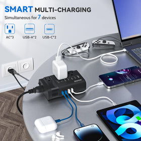 DOACE set of international plug adapters, compatibility in over 190 countries