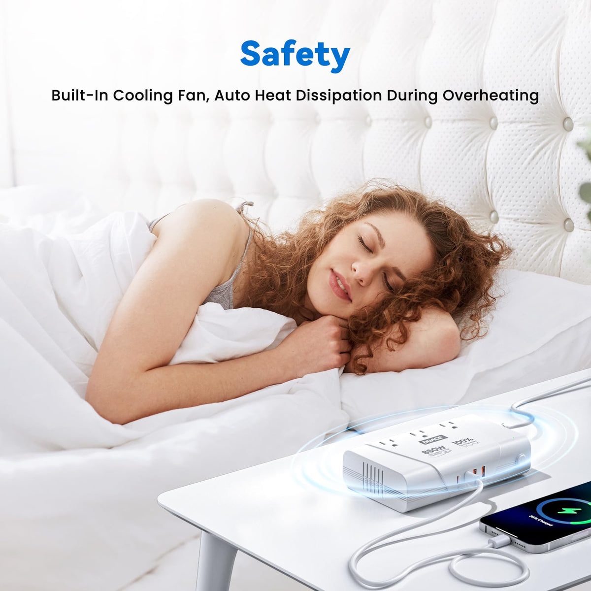 DOACE safety protection with fuses and surge safeguards in travel adapter