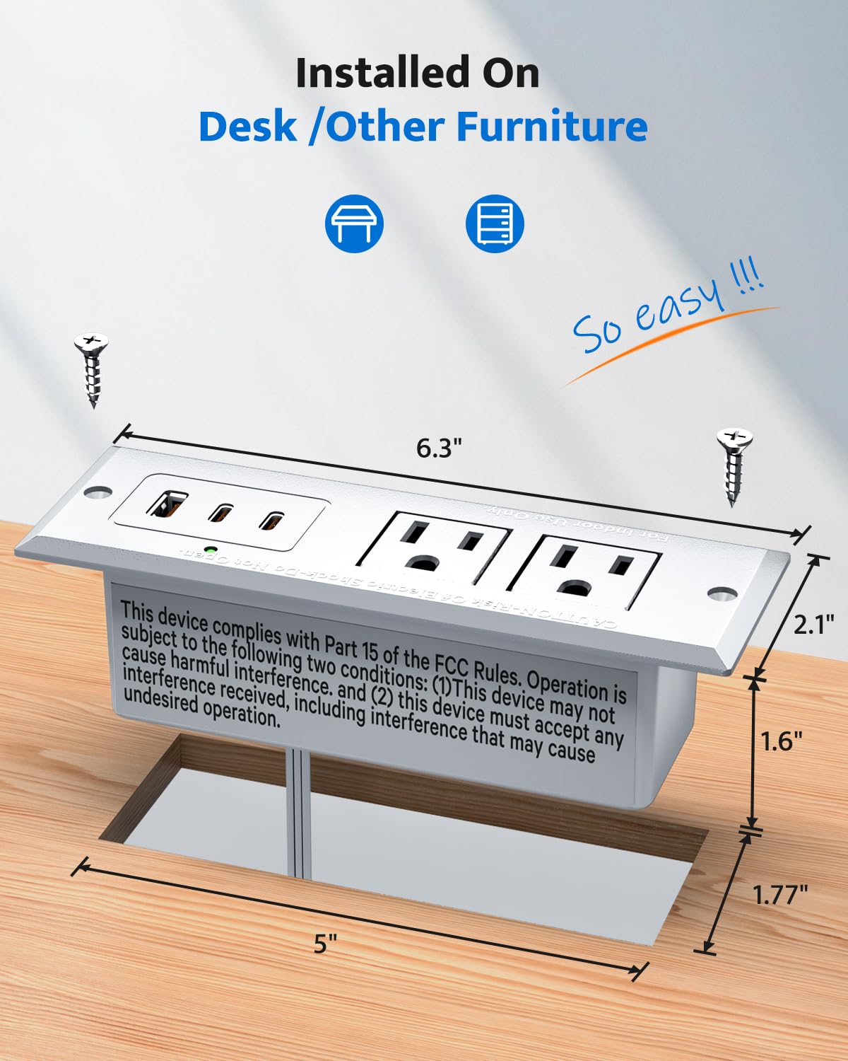 Cut-out template helps quick, precise DOACE installation