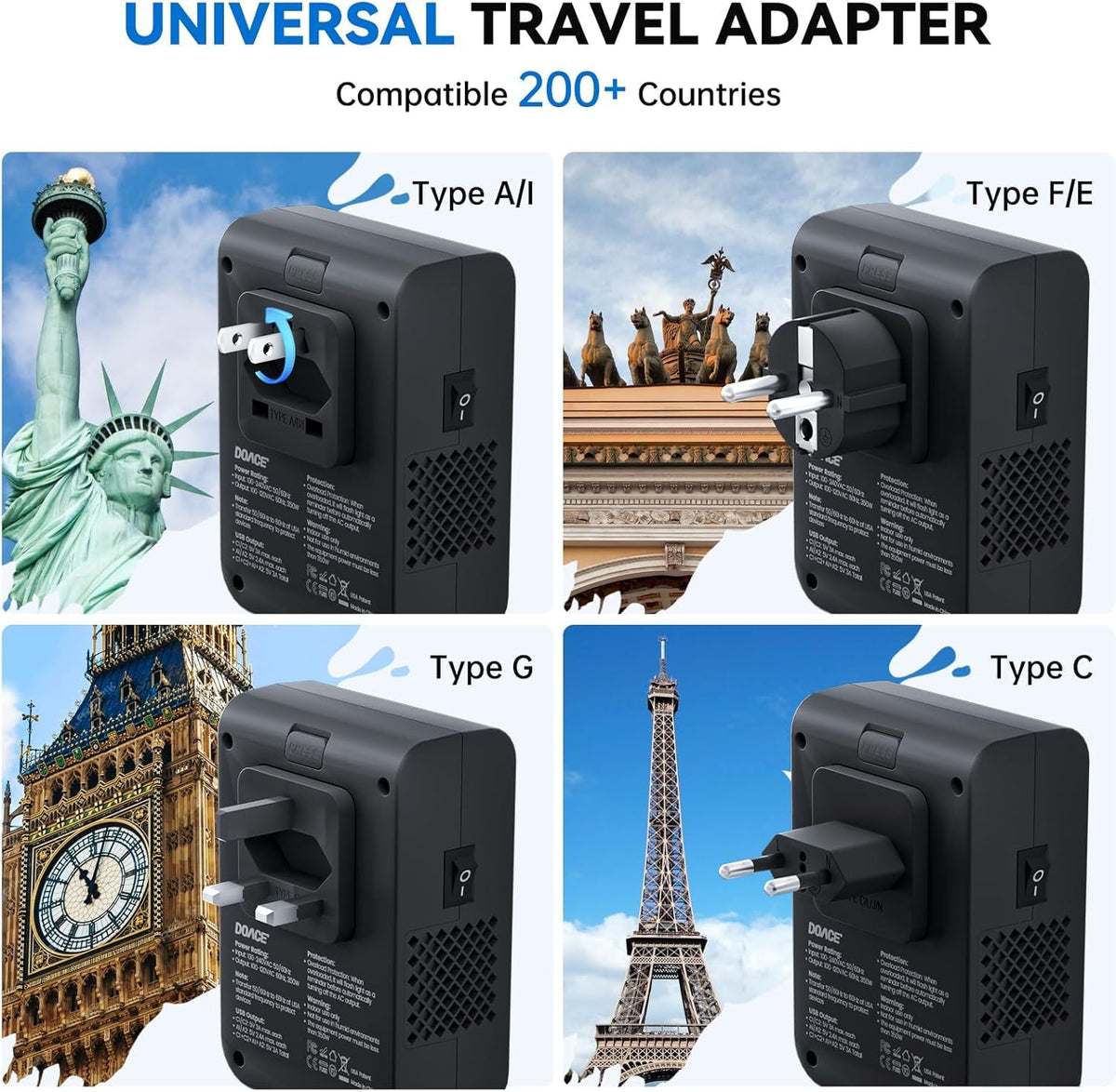 DOACE held in hand to show compact size and lightweight packing advantage