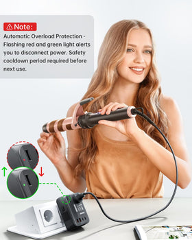 DOACE close-up of AC outlets and four USB ports for simultaneous charging
