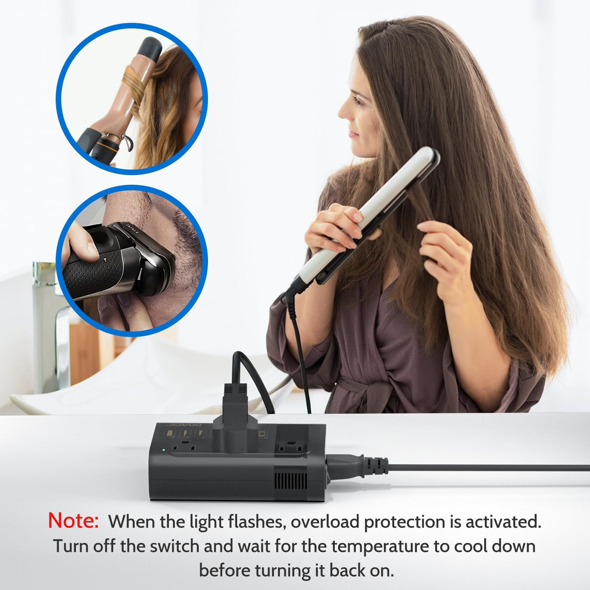 DOACE QC and PD USB ports detail, fast charging for phones and tablets