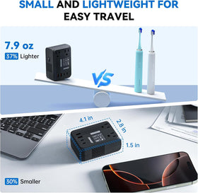 DOACE top view of USB ports and label showing fast-charge USB-A and USB-C convenience