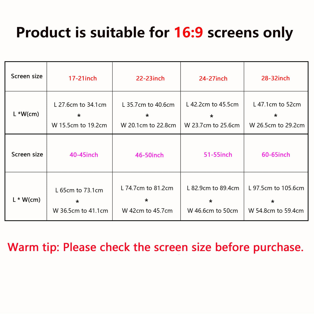 DOBOLAN 16 9 LCD TV dust cover suitable for 40-45 inches.