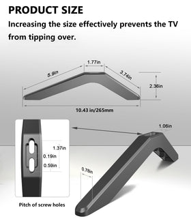 DOBOLAN metal base stand black finish complements modern living room setups while providing solid support.