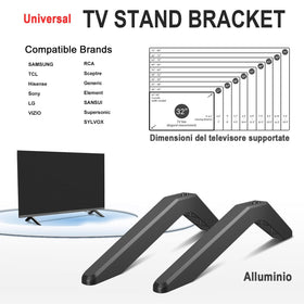 DOBOLAN aluminum legs stabilize 49–55 inch TCL Roku TVs