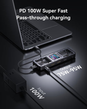 DockCase Explorer Edition 100W PD port keeps laptops charged