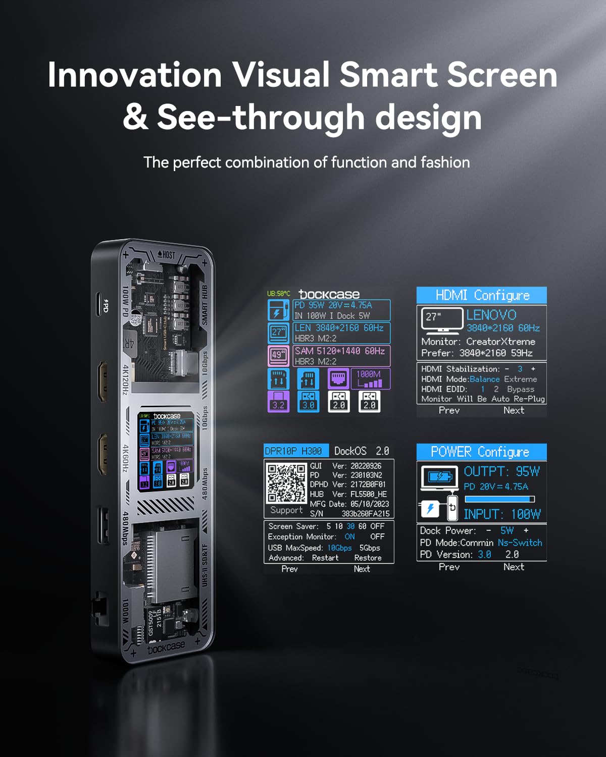 DockCase Explorer Edition dual HDMI setup for multi-monitor productivity