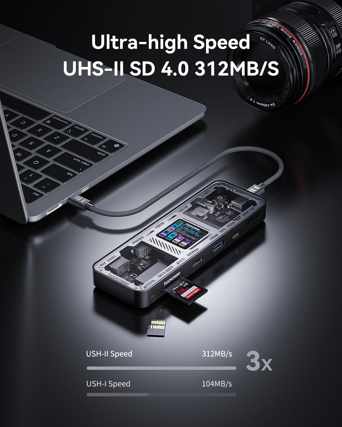 DockCase Explorer Edition gigabit Ethernet for reliable wired connectivity