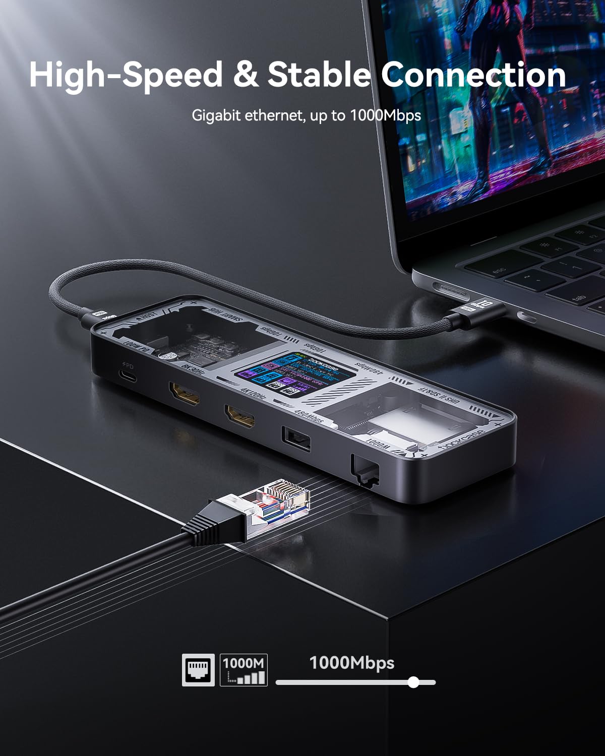 DockCase Explorer Edition SD and microSD readers for fast media access