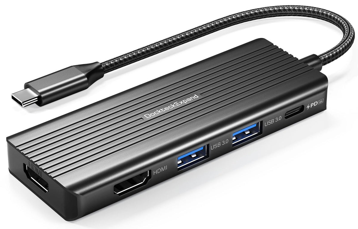 DockteckExpand USB-C hub with dual HDMI for seamless multitasking productivity.