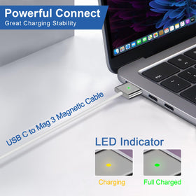 Braided DODAUG Magnetic 3 cable coiled for durability and neat storage