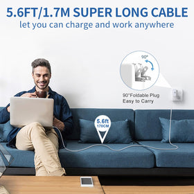 Dodaug travel-friendly charger with integrated cable wrap supports on-the-go use.