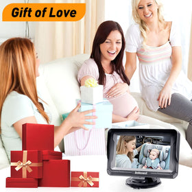 DoHonest lifestyle family drive scene portraying comfortable, watched infant during trip