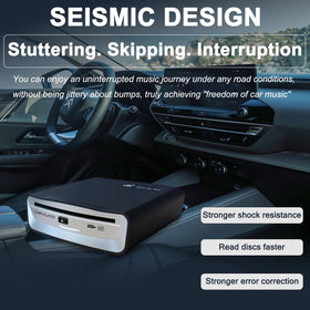 Doikce anti-skip technology enhances playback on bumpy roads.