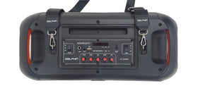 Dolphin boombox side handle and strap loops for easy transport