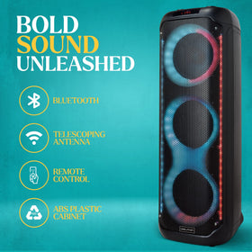 Dolphin KaraokeBox 380's 5500mAh battery powers hours of portable play.