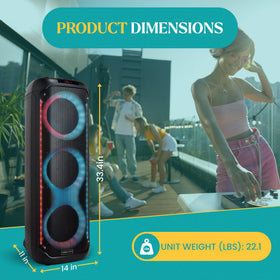Dolphin KaraokeBox 380's rolling design supports quick event setup.