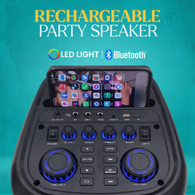 Dolphin KaraokeBox 380 enables wireless dual speaker connection for larger immersive sound outdoors.
