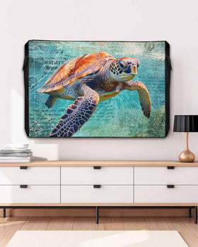 DOME-SPACE cover on an outdoor mounted TV in patio scene, enhances outdoor decor and protection