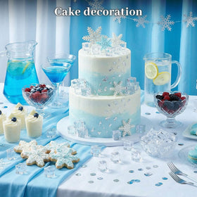 DomeStar vase filled with cubes as centerpiece adding a frosty decorative touch