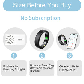 Domhong smart ring charging case view for portable recharging