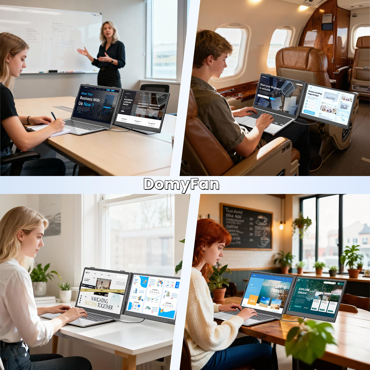 Domyfan broad compatibility with macOS, Windows, Android for versatile use.