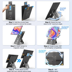 Domyfan FHD IPS portable monitor provides vibrant colors for editing on the go.