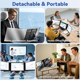 domyfan multiscreen productivity setup in use