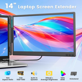 Domyfan ultra-thin FHD display showcasing crisp color and slim profile for easy travel.
