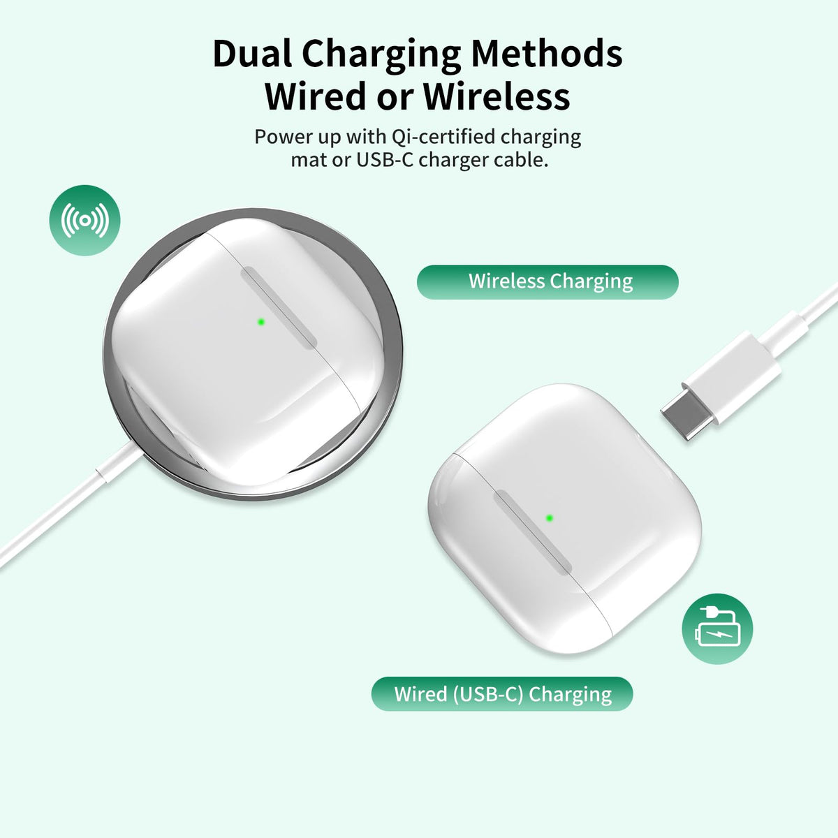Donatof AirPods 4 charging case compact design fits pockets easily.