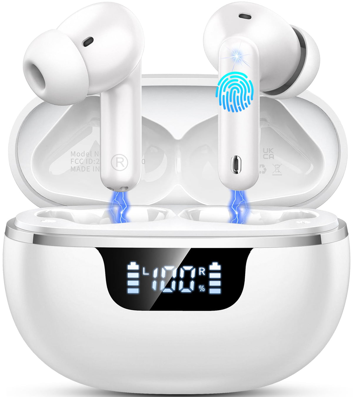 Donerton W90 front packaging showing earbuds and benefits