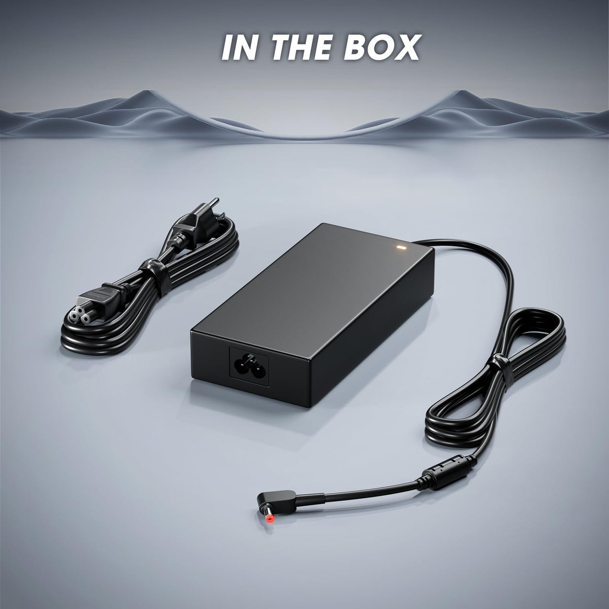 Dongerdi 180W charger in a tidy desk setup for easy access