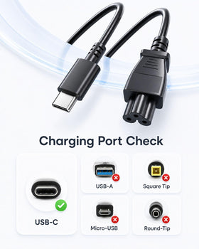 Dongerdi 65W USB-C charger side ports, versatile for multiple devices