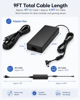 DONGERDI ASUS ROG and TUF compatibility for 180W laptops.