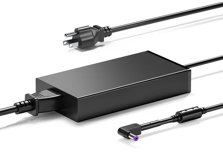DONGERDI charger front view showing compact brick and cord, reliable travel power