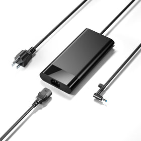 DONGERDI charger front view showing compact brick and ports for reliable charging