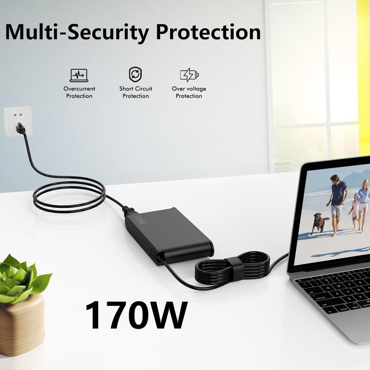 DONGERDI compact adapter beside smartphone showing travel‑friendly size