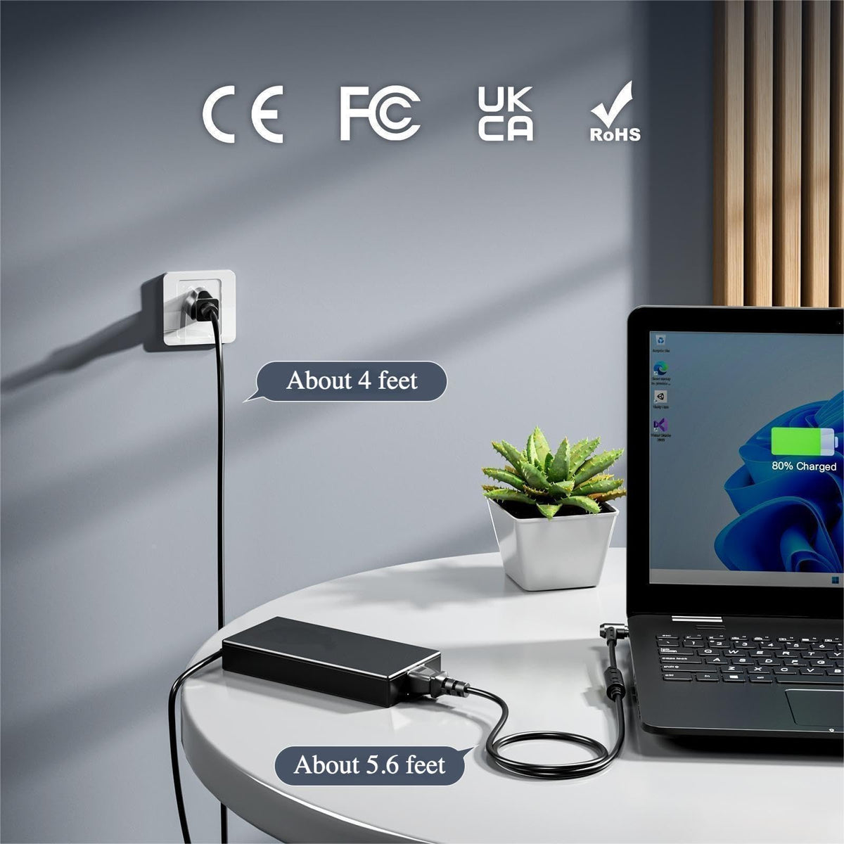 DONGERDI in use with MSI gaming laptop demonstrating stable power for heavy use
