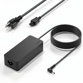 Donggerdi 65W laptop charger front view showing compact design for travel