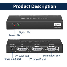 EDID copy system in DONGJIAN DVI Splitter enabling better compatibility and seamless connection.