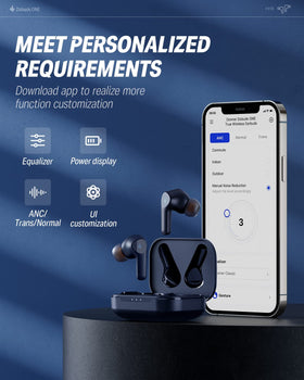 Donner Dobuds ONE app screen with EQ settings and customization.