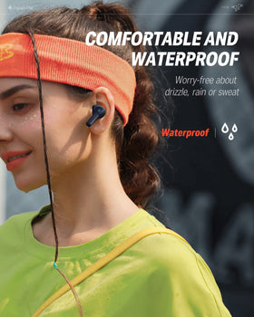 Donner Dobuds ONE IPX4 design resists sweat during workouts.