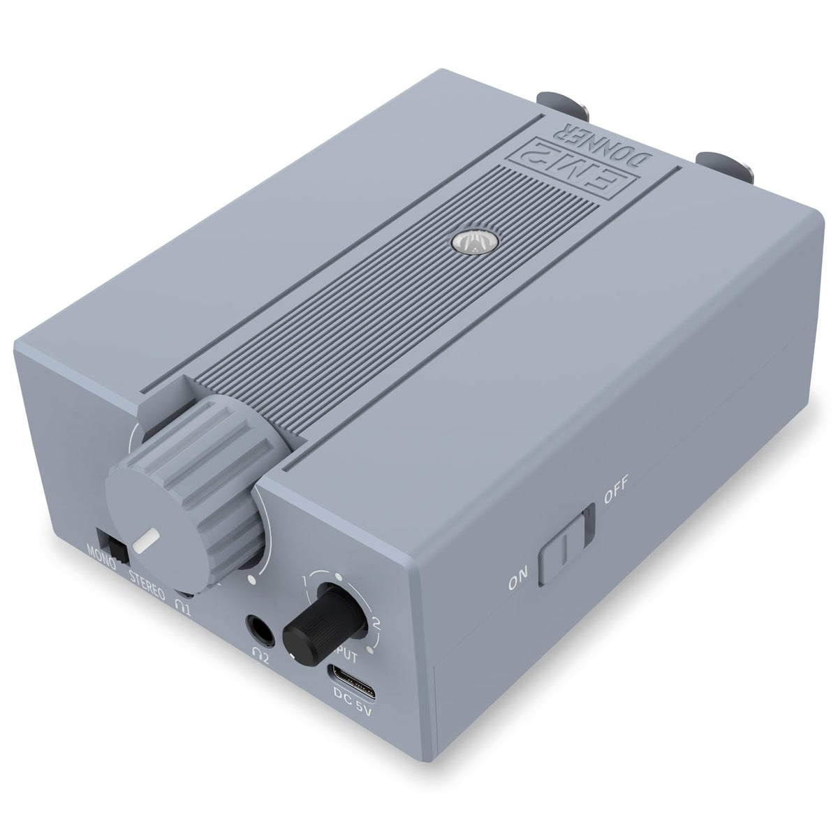 Donner EM2 front view showing compact portable design for on-the-go audio