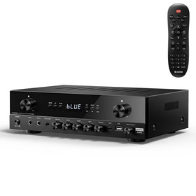 Donner MAMP2 front panel with controls for power, input, and volume.